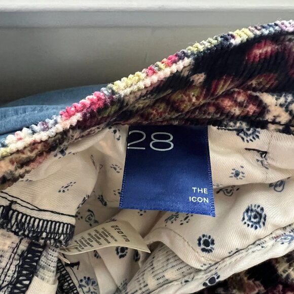 Anthropologie Pilcro Icon Flare Corduroy Pants.  Floral Print, NWOT, Size 28 - Picture 5 of 7